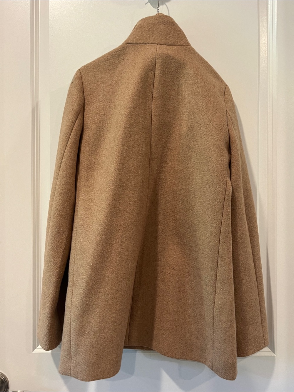 J. Crew Women's Camel Wool Blend Zip-Front Pea Coat - Picture 7 of 9